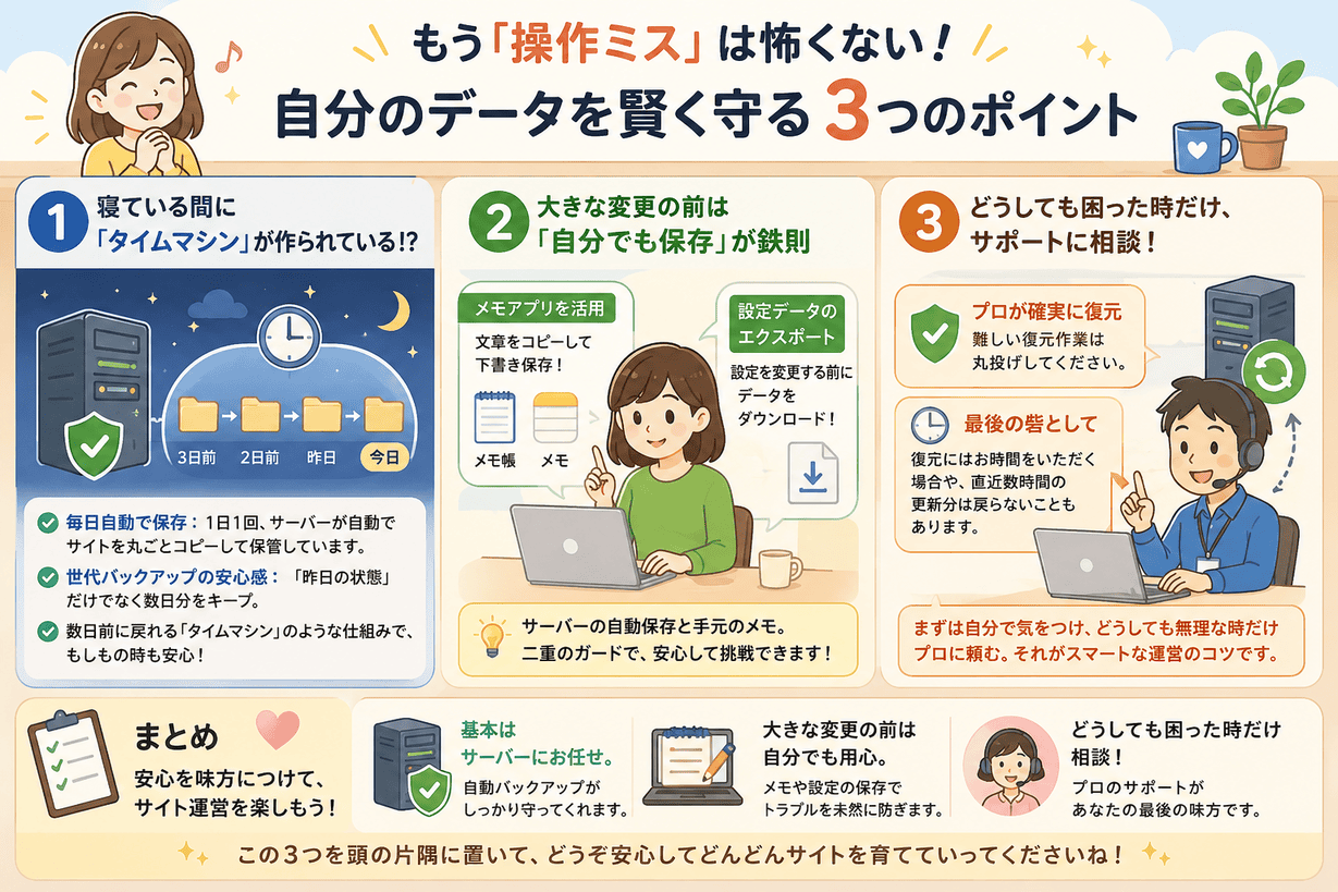 自分のデータを賢く守るイラスト